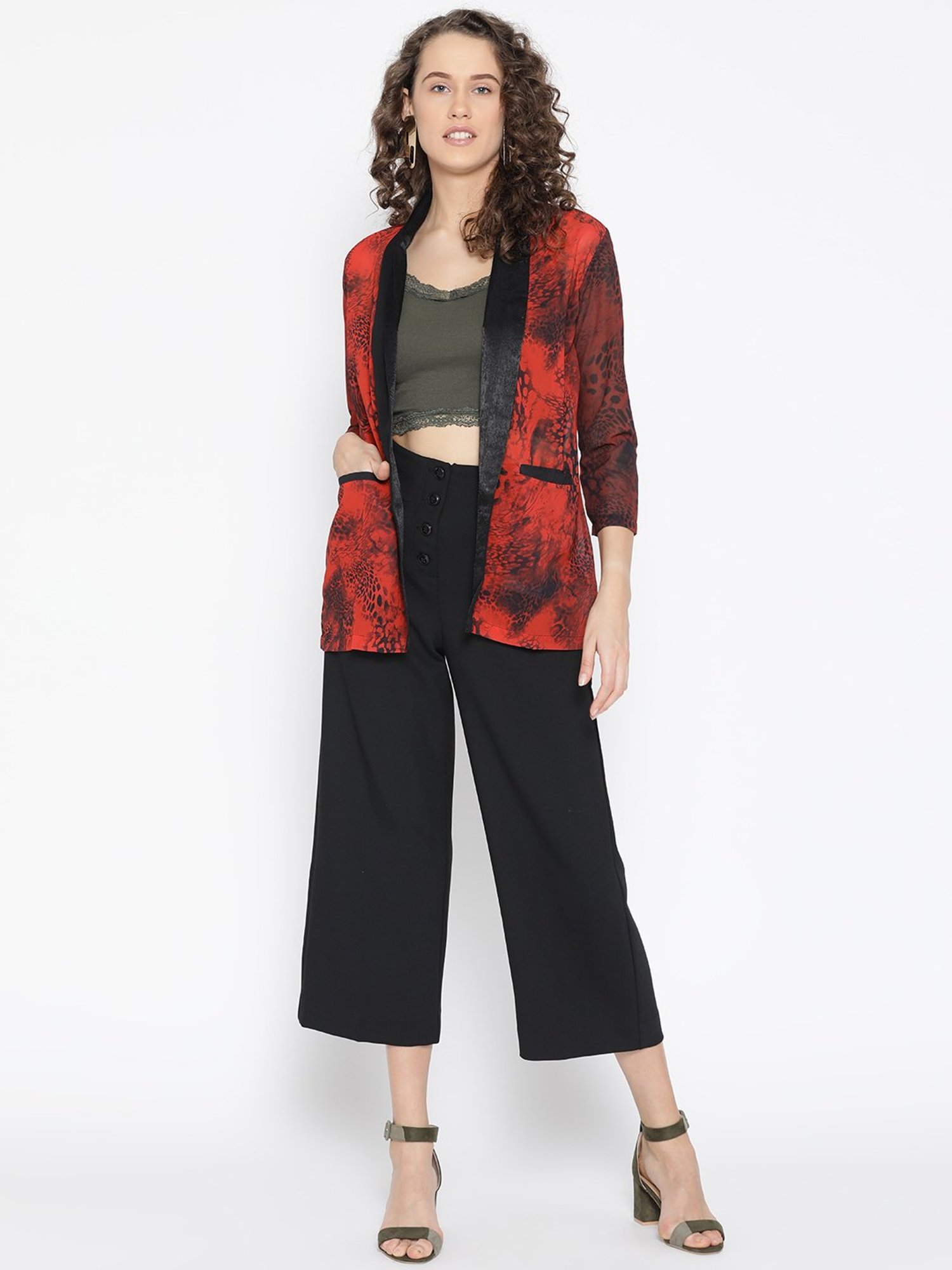 Erotissch Red Animal Print Lounge Jacket