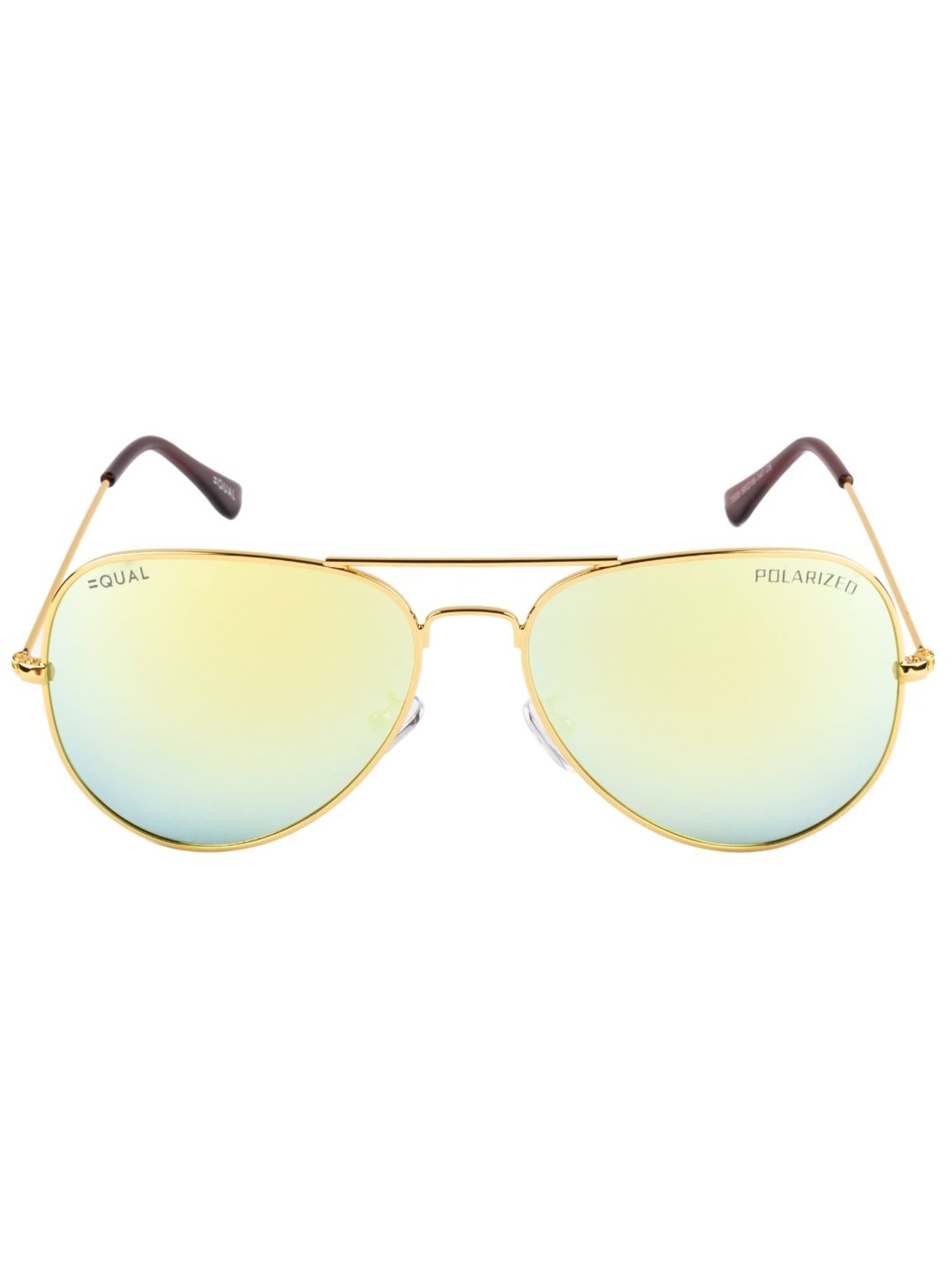 Equal White Aviator Unisex Sunglasses