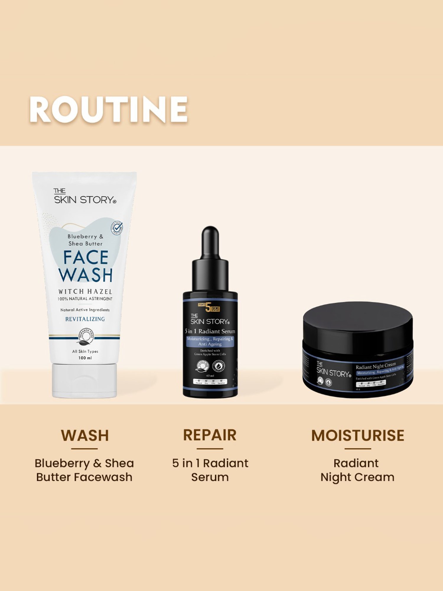 The Skin Story Green Apple Stem Cells Radiant Night Cream - 45 gm