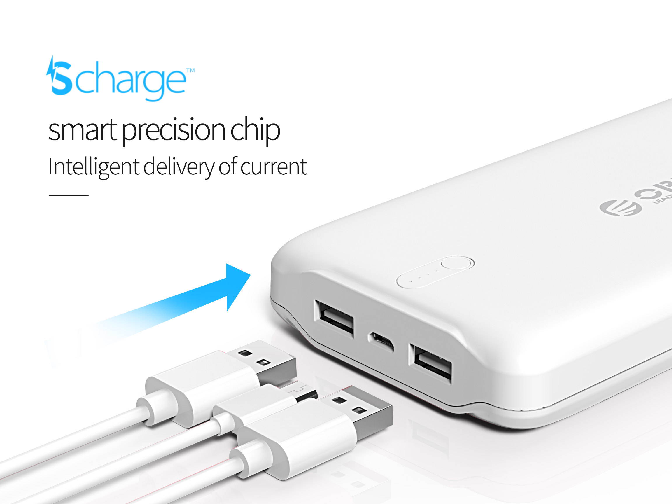 ORICO 20000mAh High Capacity Battery Charger Dual USB Port External Mobile Battery Pack, Battery Power Backup for iPhone 7 Plus/6s, iPad, iPod, Samsung Galaxy, Cell Phones, Tablet