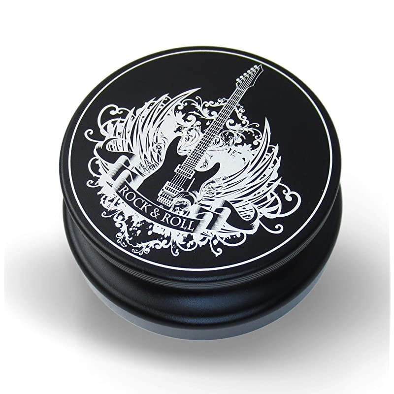 Rock & Roll Series 380 Record Weight Turntable Stabilizer (380 g) - Anodized Aluminum - Laser Engraved Surface - R&R Guitar - Color: (Aztec Gold)