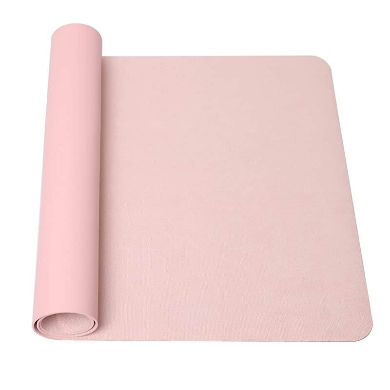 Writing Desk Pad Protector  AntiSlip Thin Mousepad for ComputersOffice Desk Accessories Laptop Waterproof Desk Protector for Office Decor and Home Pink 354 x 17