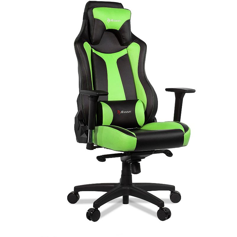 Arozzi Vernazza Series Super Premium Pleather Gaming Chair, Green (VERNAZZA-GN)