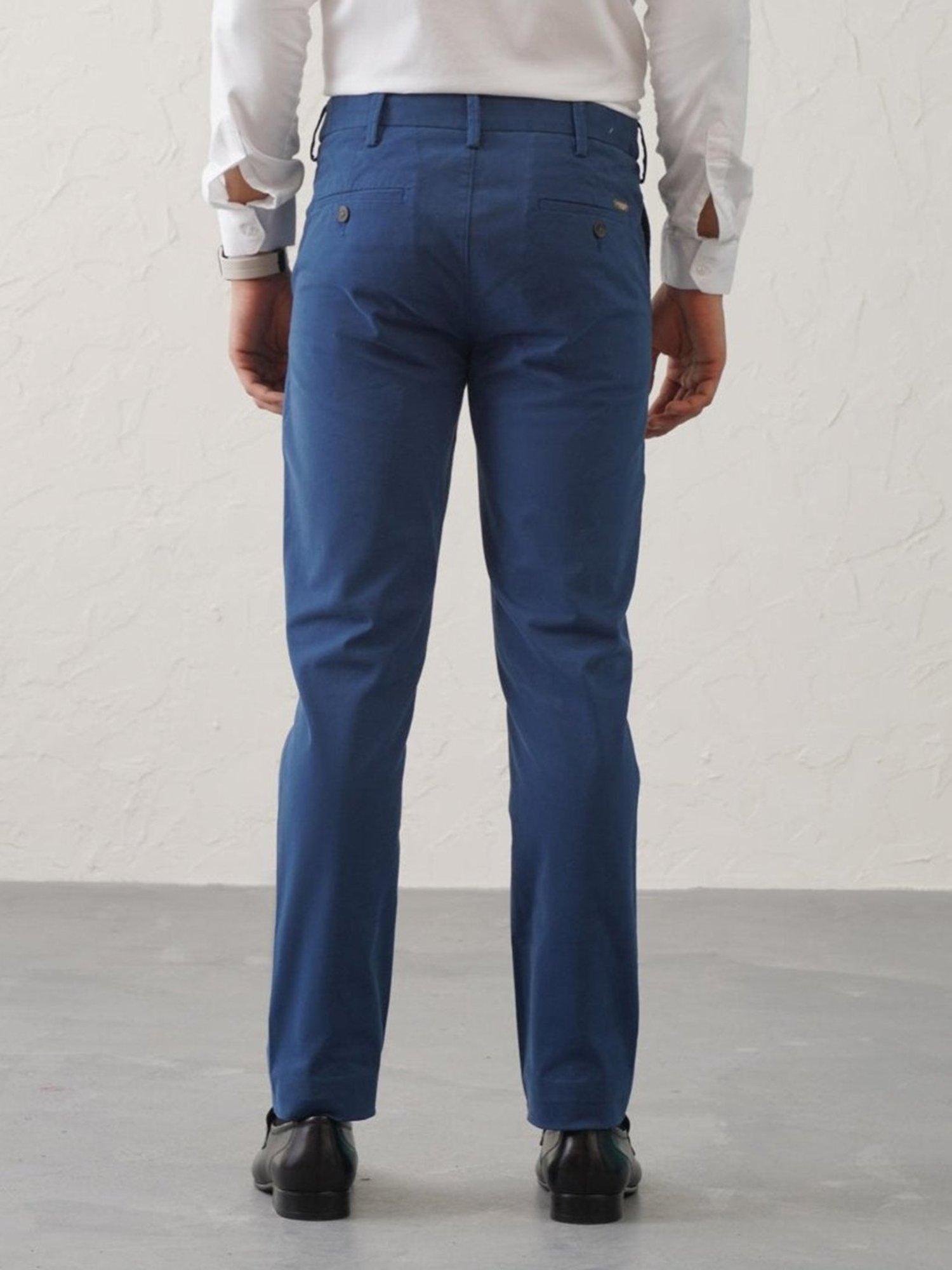 MinusOne Dark Blue Regular Fit Chinos