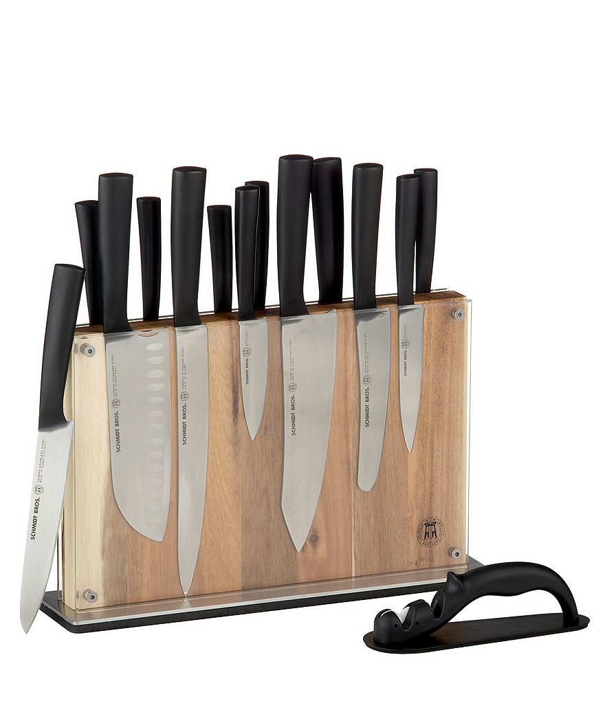 Schmidt Brothers Cutlery Carbon 6 15-Piece Knife Block Set