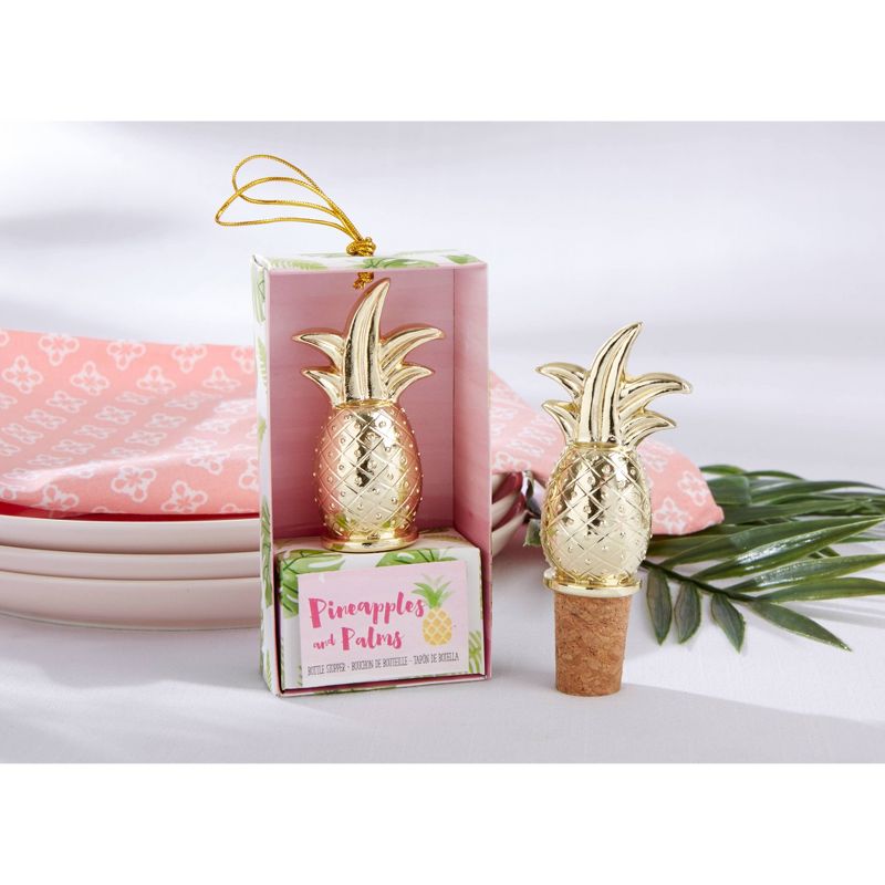 12ct Gold Pineapple Bottle Stopper