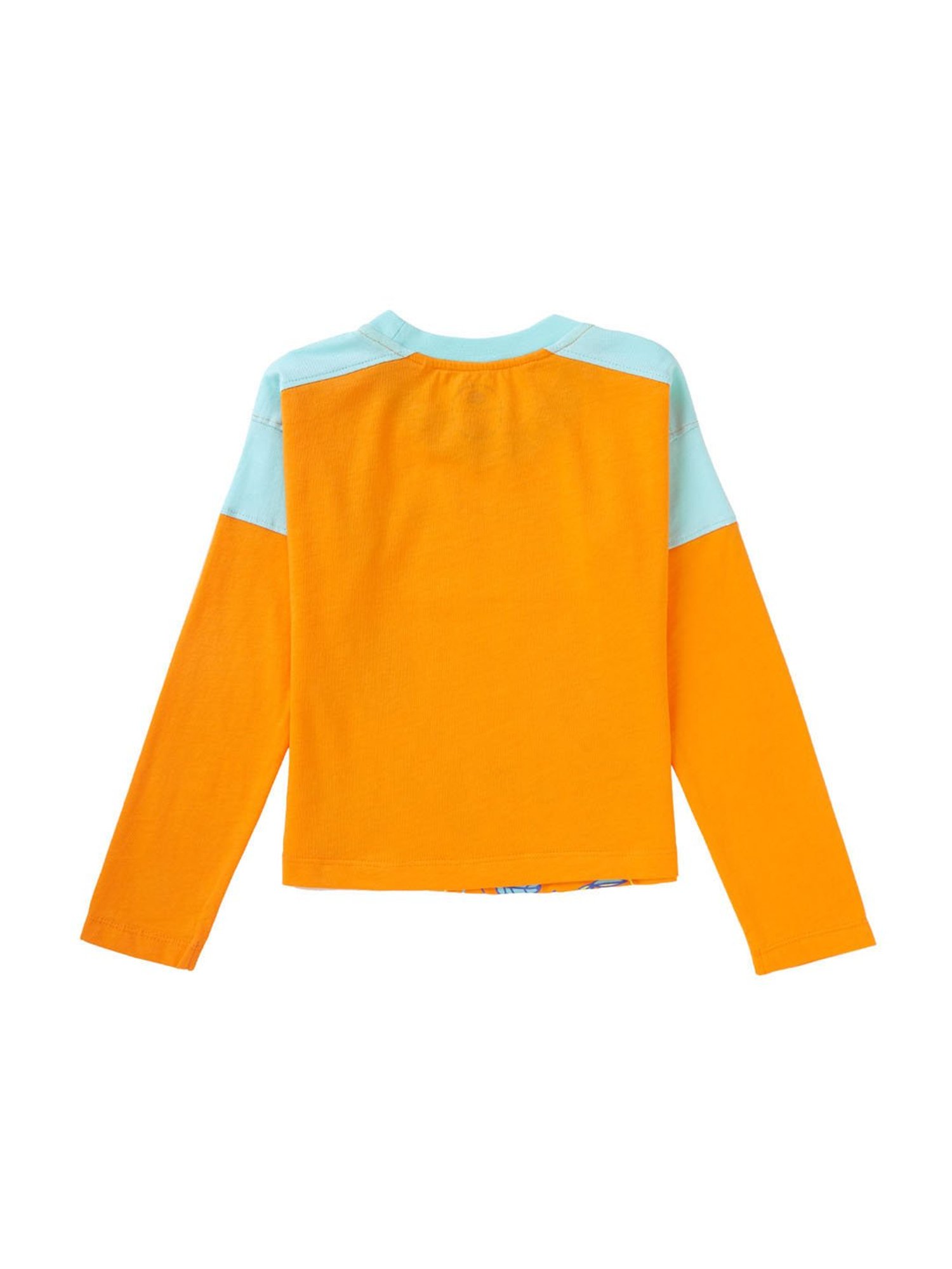 Cub McPaws Kids Orange Printed  Top