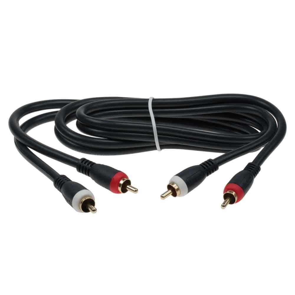 12ft 2 RCA to 2 RCA Audio Gold Plated Cable - Red and White