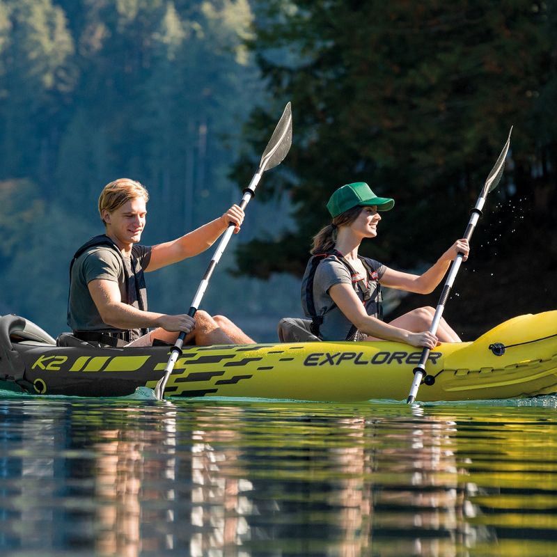 Intex 69629E 86 Inch Lightweight Aluminum Double Oar Inflatable Kayak Paddle, Black