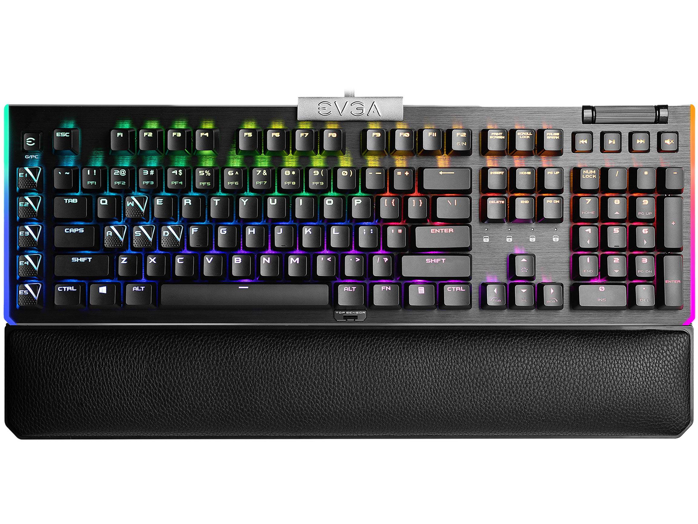 EVGA Z15 RGB Gaming Keyboard, RGB Backlit LED, Hotswapable Mechanical Kailh Speed Bronze Switches 822-W1-15US-KR (Clicky)