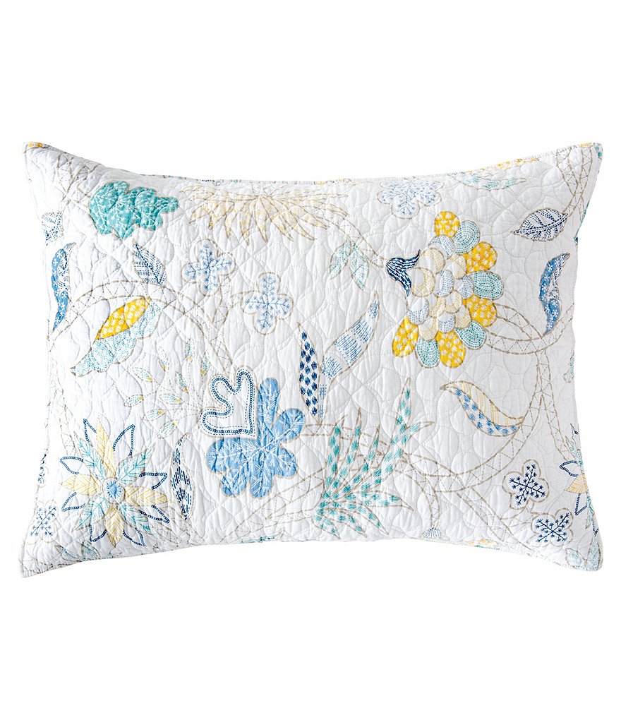 carol & frank Brie Floral Embroidered Standard Pillow Sham