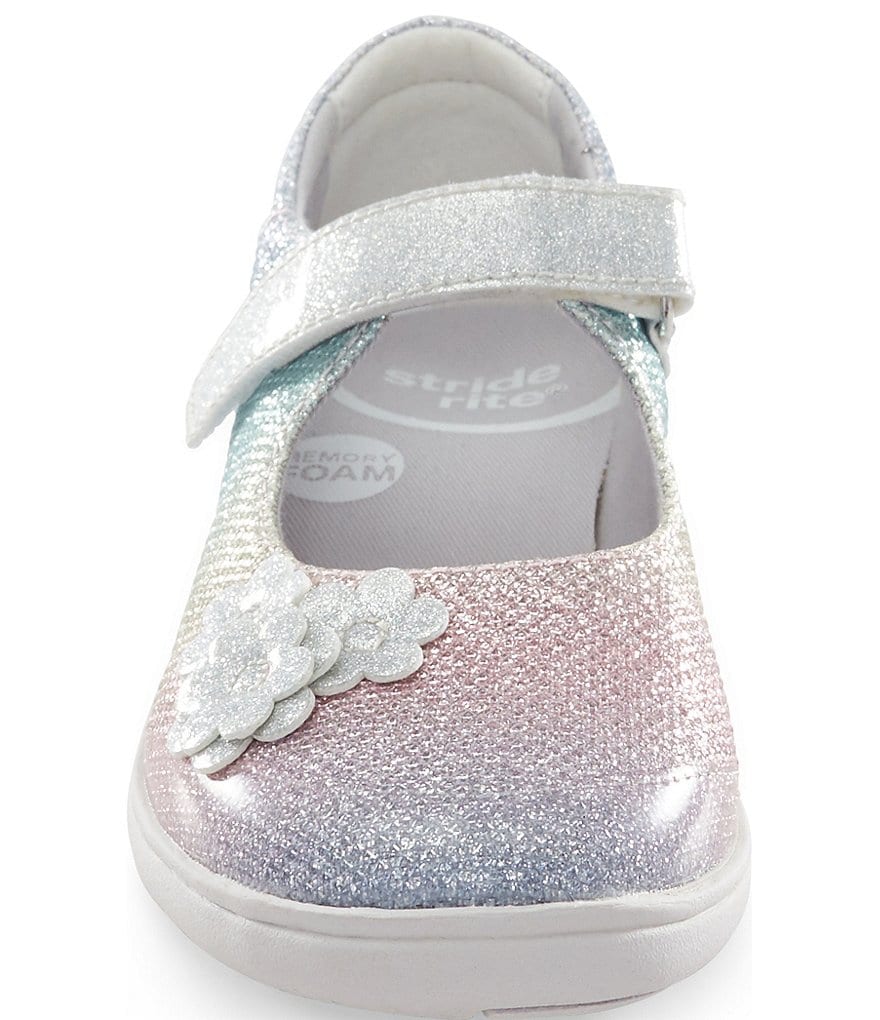 Stride Rite Girl's Holly SR Flower Detail Sparkle Mary Janes (Youth)