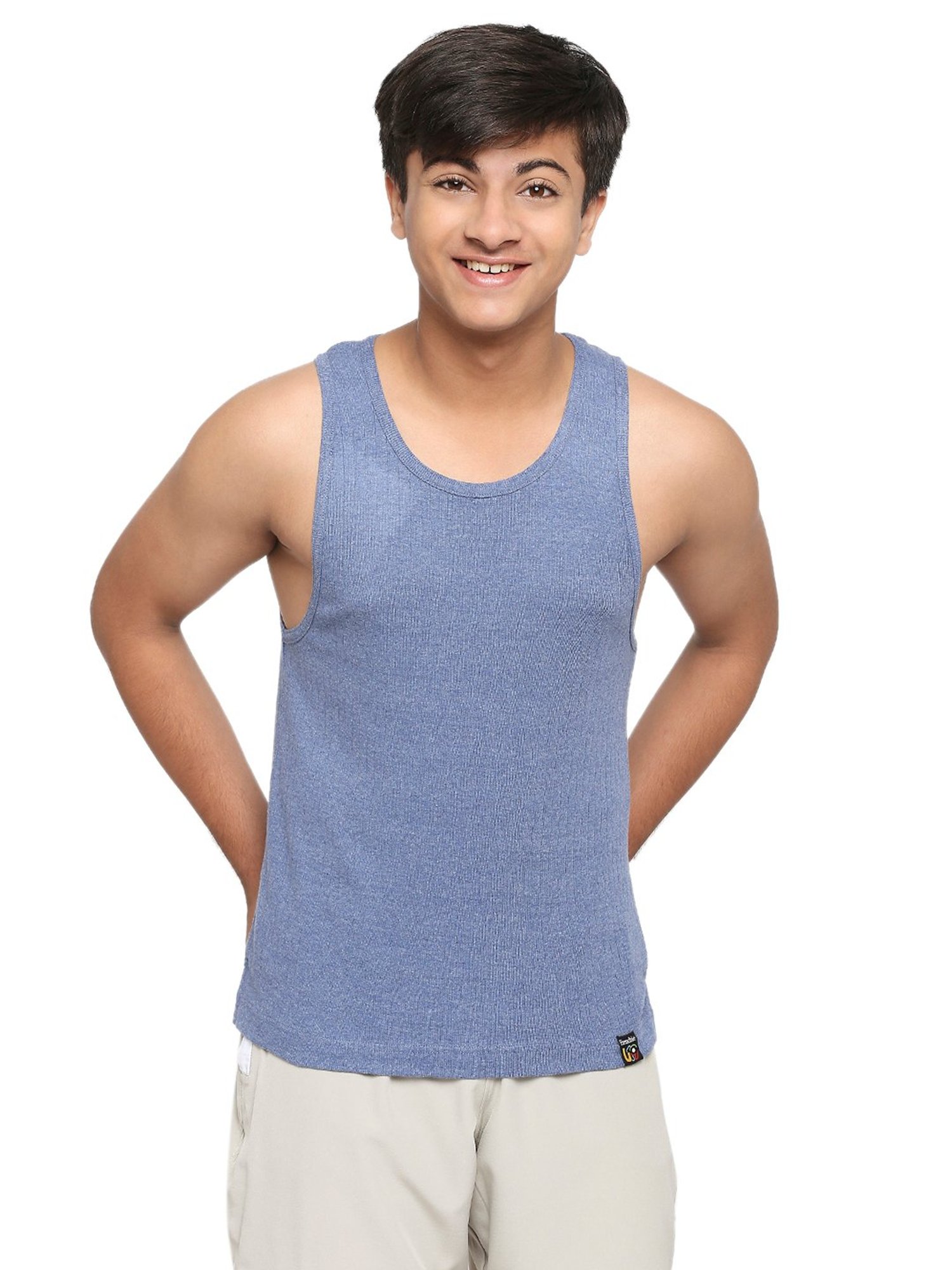 Frenchie Kids Blue Solid Vest