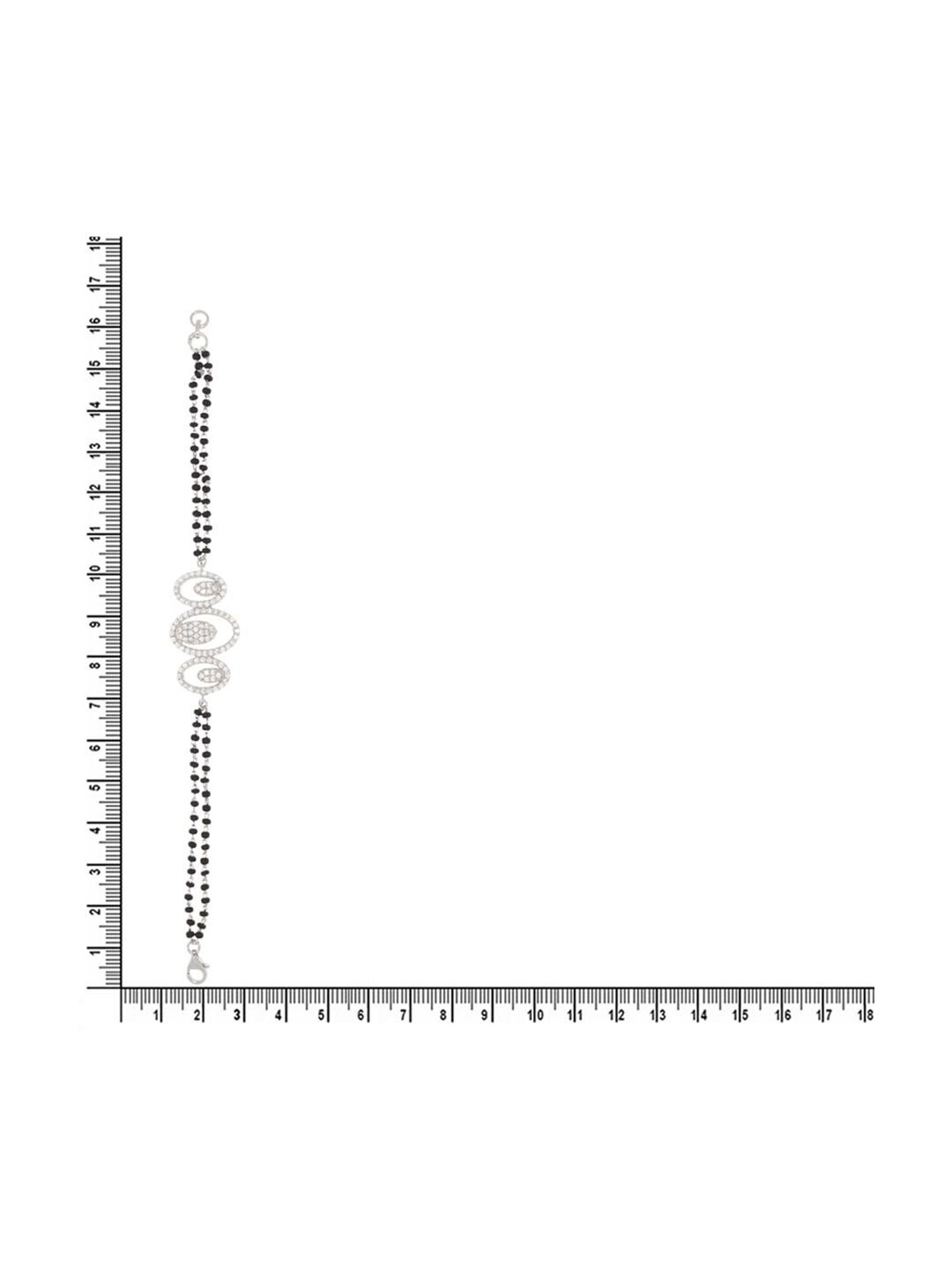 Anayra 92.5 Sterling Silver Mangalsutra Bracelet for Women