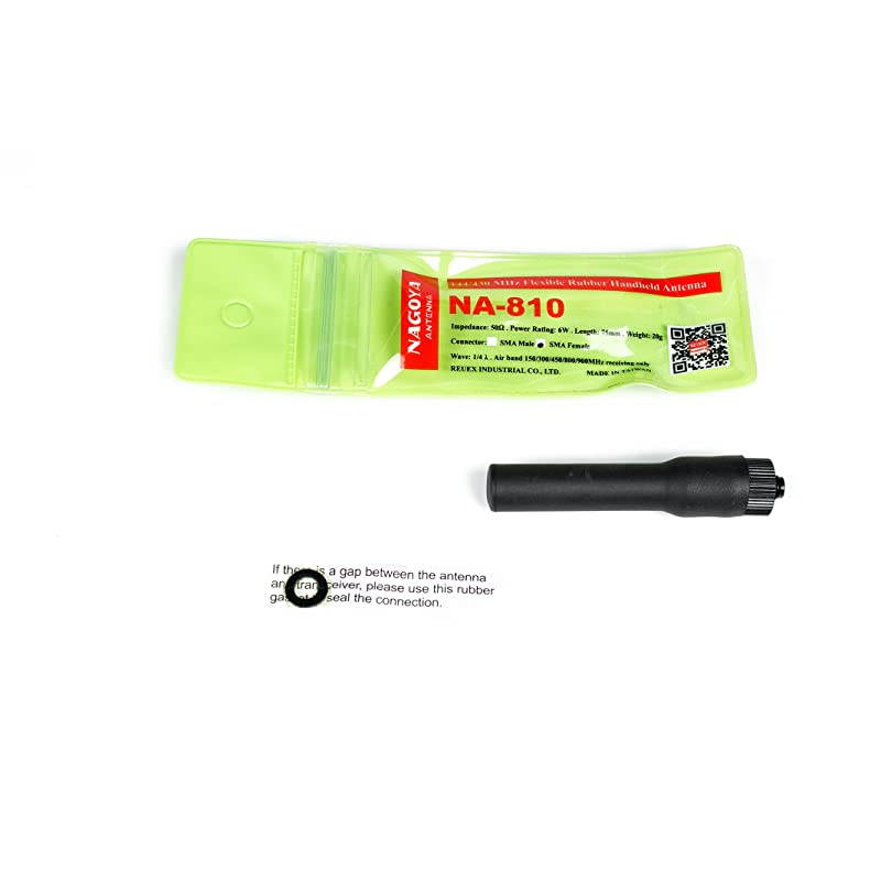 Authentic Genuine Nagoya NA810 25Inch MiniWhip VHFUHF 144430Mhz Antenna SMAFemale for  and BaoFeng Radios