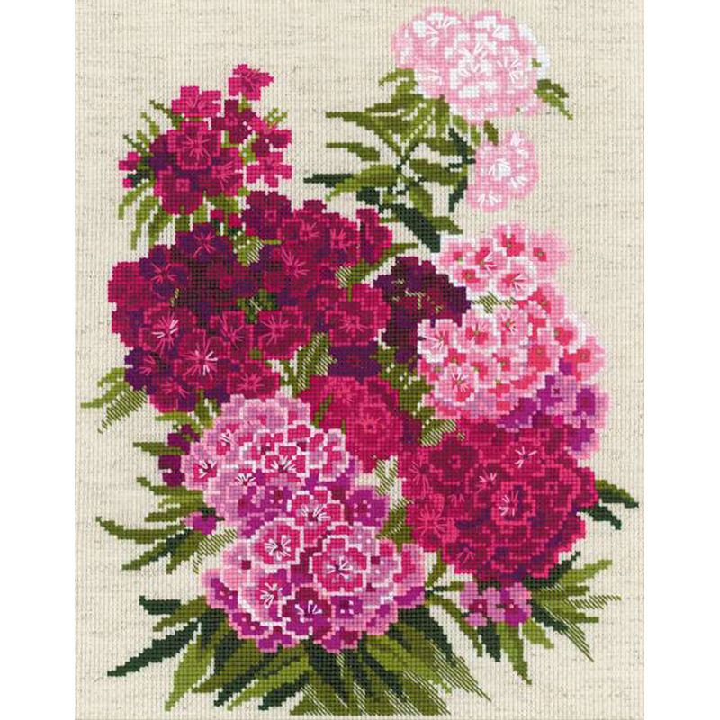 RIOLIS Counted Cross Stitch Kit 9.5"X11.75"-Sweet William (14 Count)