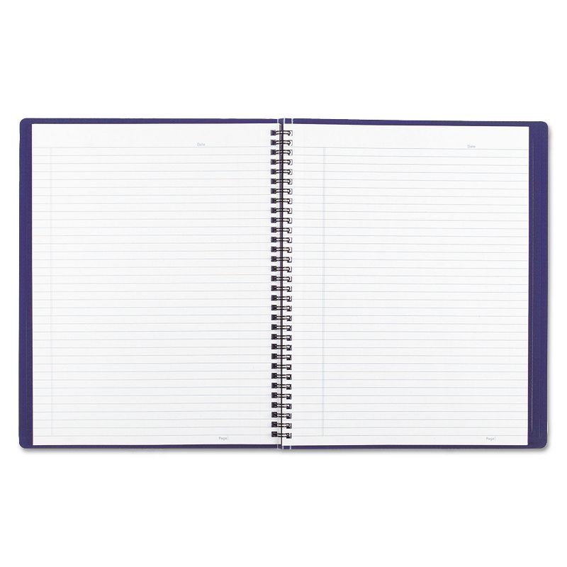 Blueline Poly Cover Notebook 8 1/2 x 11 Ruled Twin Wire Binding Blue Cover 80 Sheets B4182