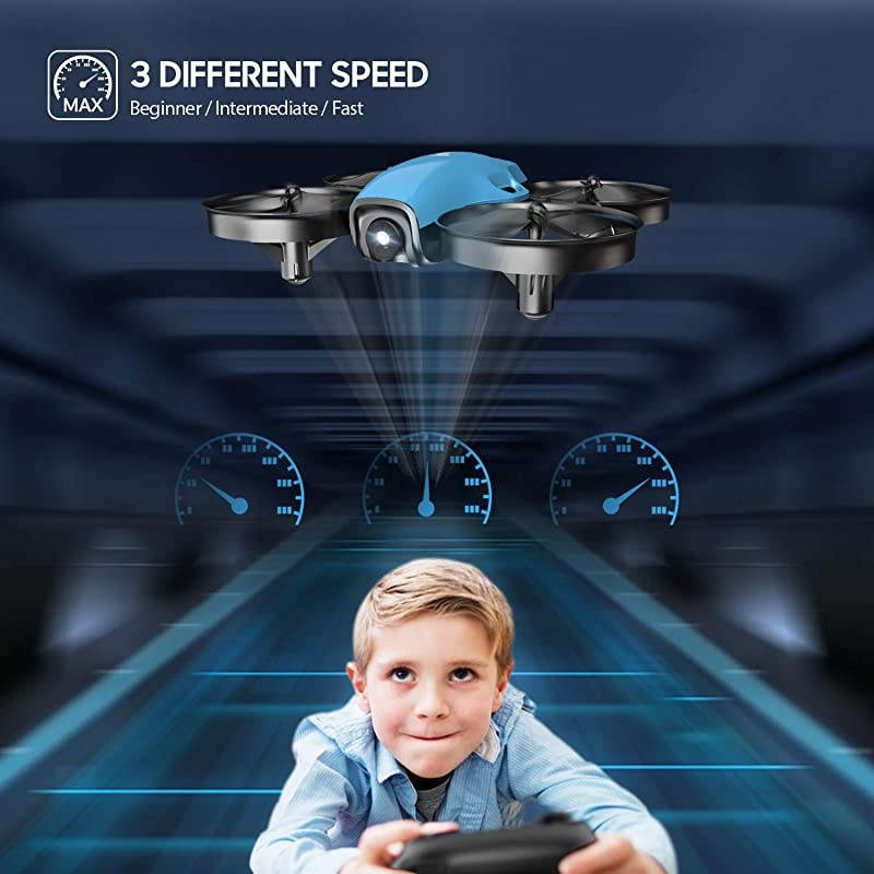 A20W Mini Drone for Kids and Beginners with Camera, 720P RC FPV Drone, Easy to Fly Portable Quadcopter with Altitude Hold, Headless Mode, Route Settiing, Gravity Sensor, 3 Batteries