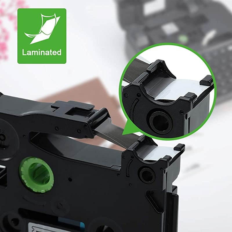 Compatible Label Tape Replacement for Brother P Touch Label Maker Tape, TZe-231 Tape 12mm 0.47 Inch Laminated White TZe231 TZ231 for PT-D200 PT-D210 PT-D400 Label Maker, 26.2 Feet, 4-Pack