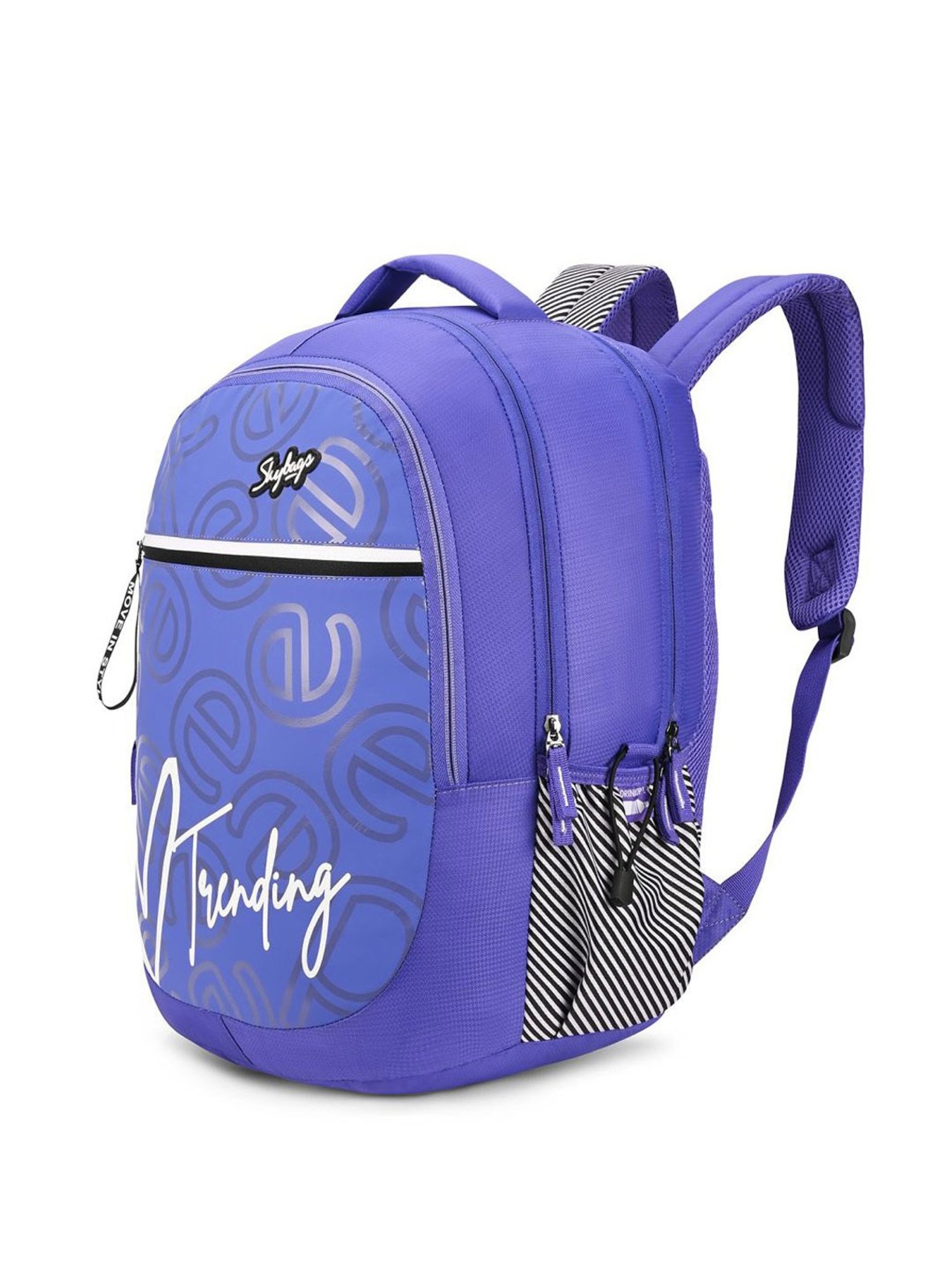 Skybags Klan 01 Purple Polyester Printed Backpack - 32 Ltrs