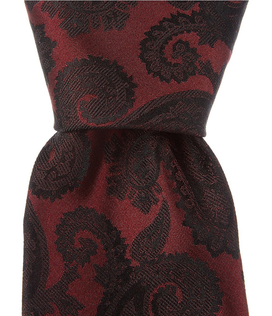 Roundtree & Yorke Big & Tall Carlisle Stripe Traditional 3 3/8#double; Silk Tie