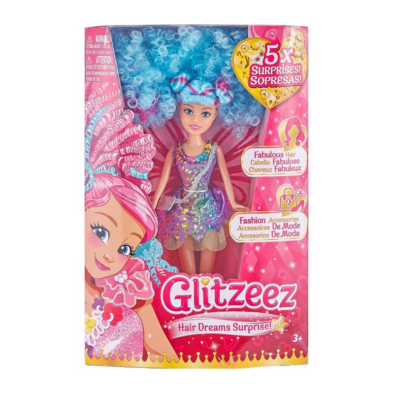 Glitzeez Hair Dreams Surprise Doll - Blue Hair