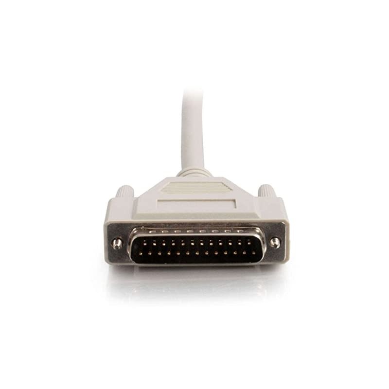 06094 IEEE1284 DB25 Male to Centronics 36 C36 Male Parallel Printer Cable Beige 50 Feet 1524 Meters