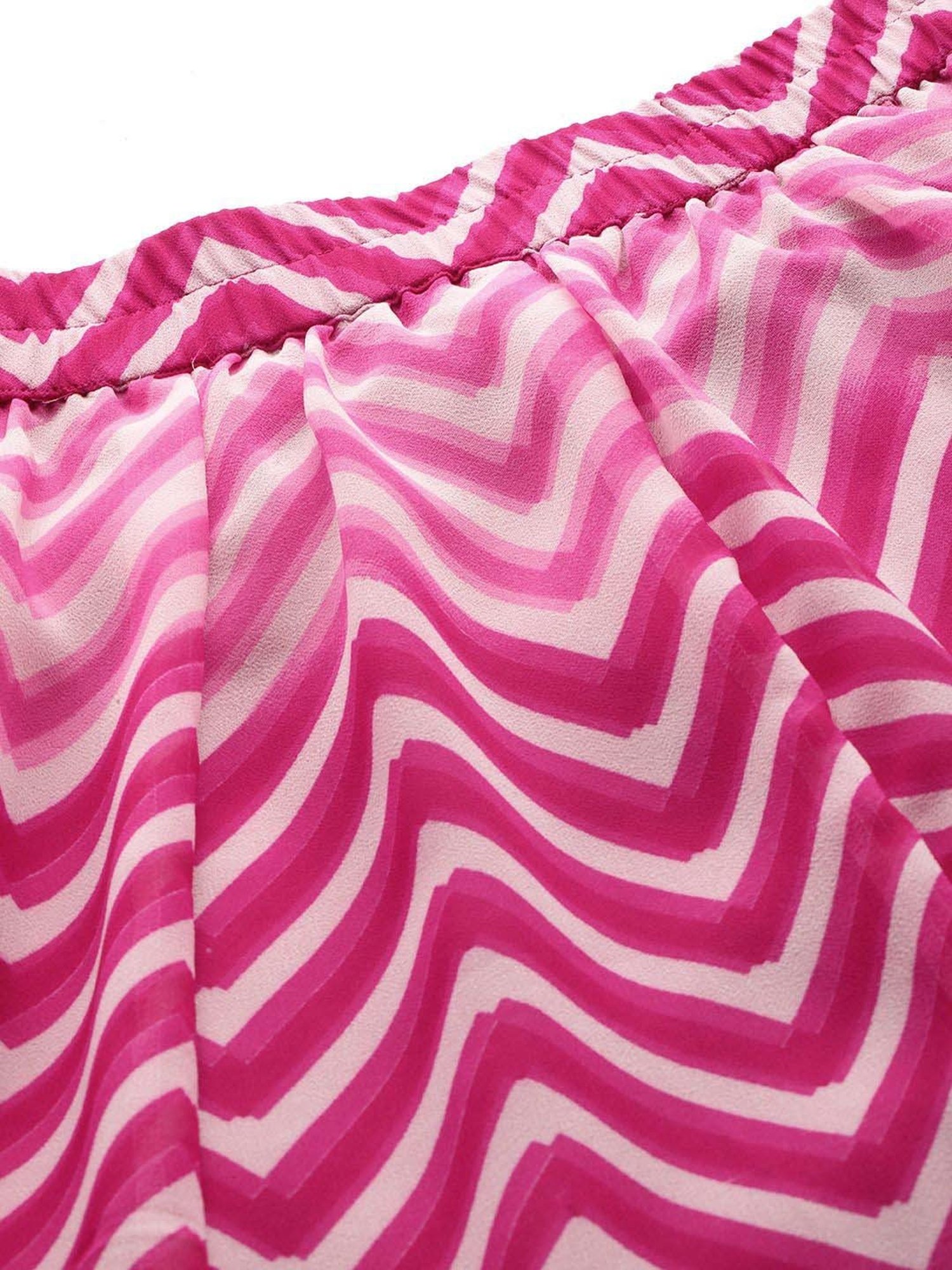 Varanga Fuchsia Printed Skirt