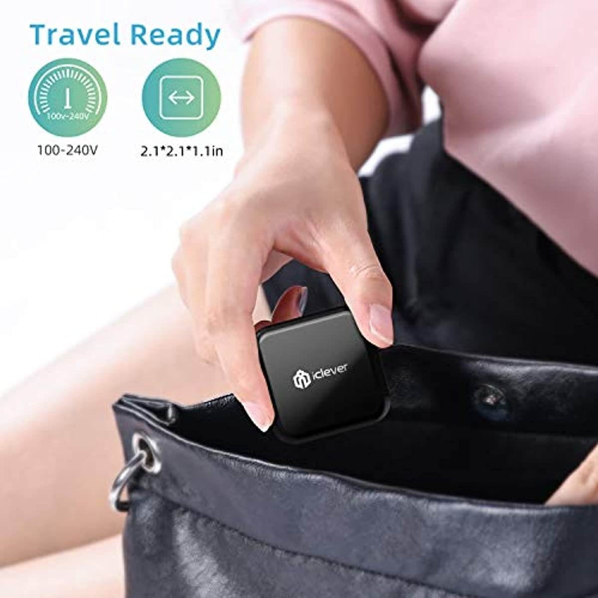 Quick Charge 3.0 USB Wall Charger, 24W iClever Qualcomm Fast Charger (Quick Charge 2.0 Compatible) for Samsung Galaxy S10e/S8/S7/S6/Plus; Note 9/8, LG G7/V40/V30+, HTC 10, iPhone, iPad and More