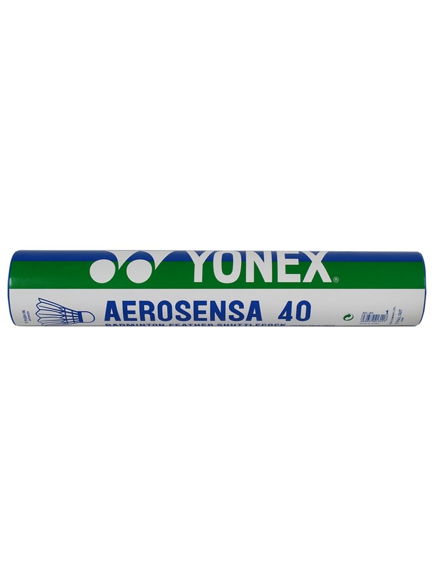 Yonex Goose Feather Badminton Shuttle AEROSENSA 40 WHITE/S1  (Pack of 12)