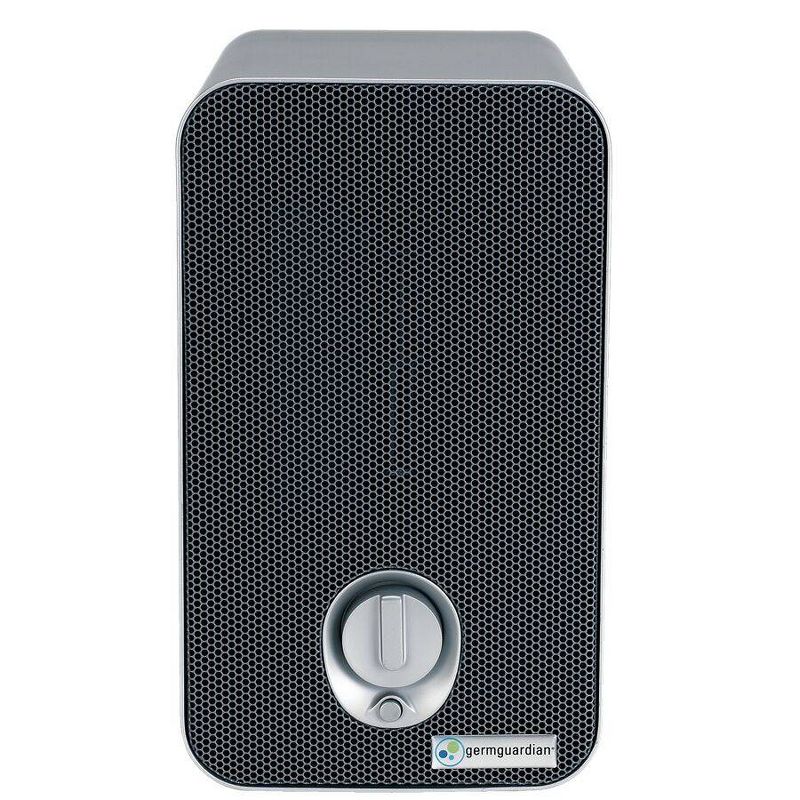 GermGuardian 3 in 1 Air Purifier Table Top Tower With 2 Bonus Carbon Filters Gray