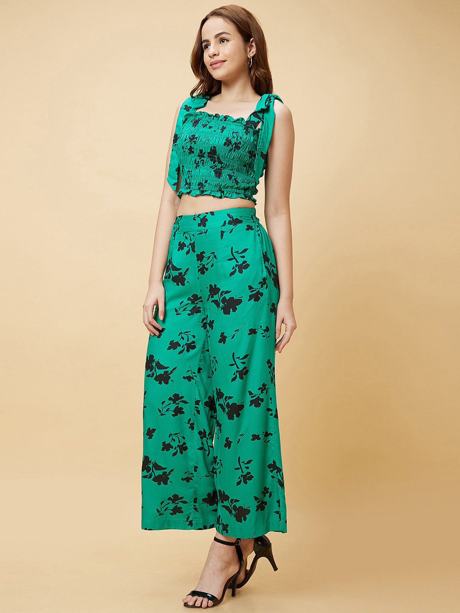 Globus Green Printed Co-Ord Set