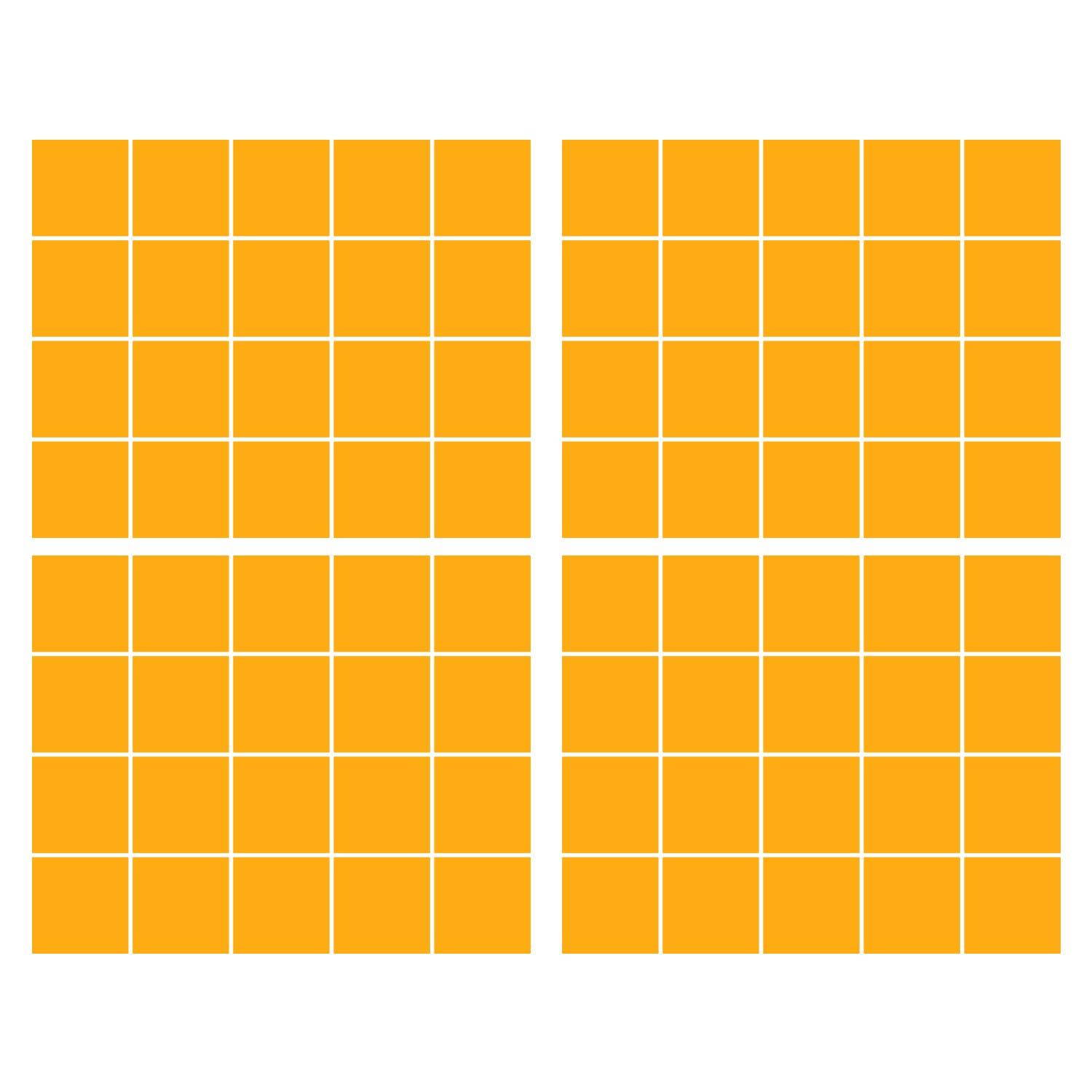 LiteMark 5.5 Inch Golden Yellow Square Decals - Pack of 8