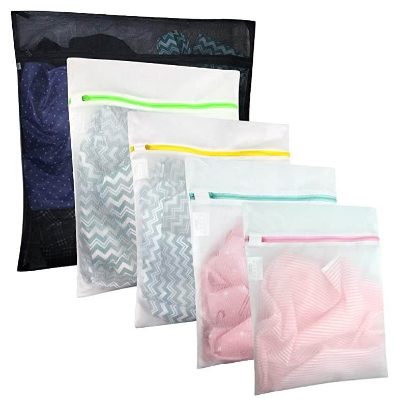 Pcs Mesh Laundry Bags for Delicates with Zipper, Lingerie Bags for Laundry, Travel Storage Organize Bag, Clothing Washing Bags for Laundry,Blouse, Hosiery, Stocking, Underwear, Bra and Lingerie