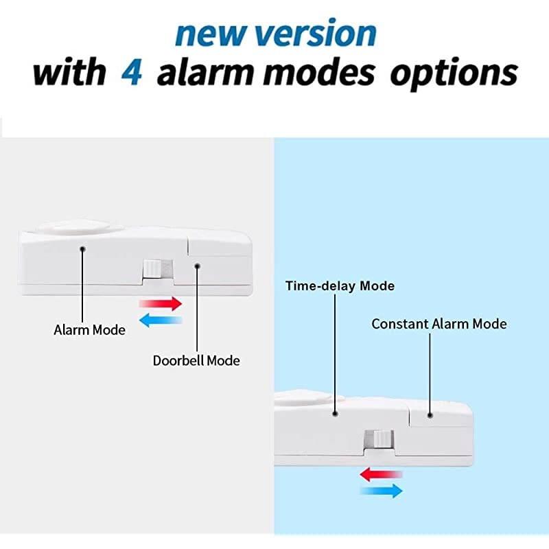 Door and Window Alarm for Home Wireless Alarm Security System Magnetic Alarm Sensor Time Delay Alarm Loud 110 dB 4in1 Mode Window Alarms 10 Pack
