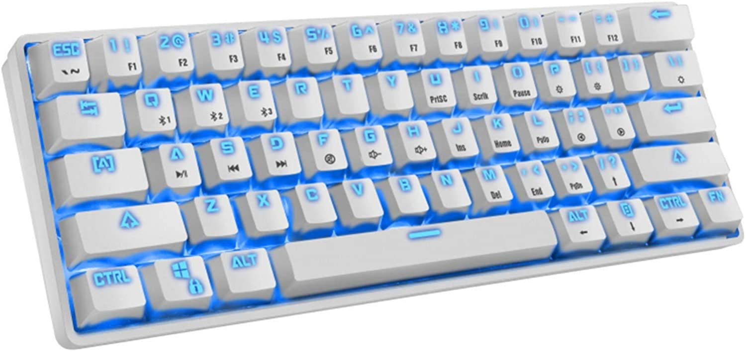 CUUWE K28 Wireless Bluetooth 61-Key Dual-Mode RGB Backlit Waterproof Mechanical Gaming Keyboard - Office Keyboard -Gaming Keyboard