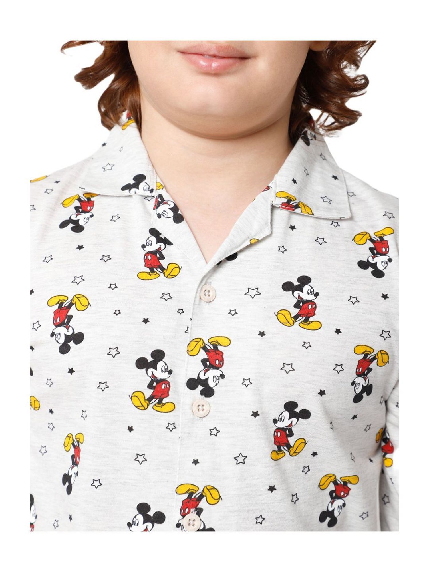 Proteens Boys Melange Grey Cotton Printed Full Sleeves Shirt set