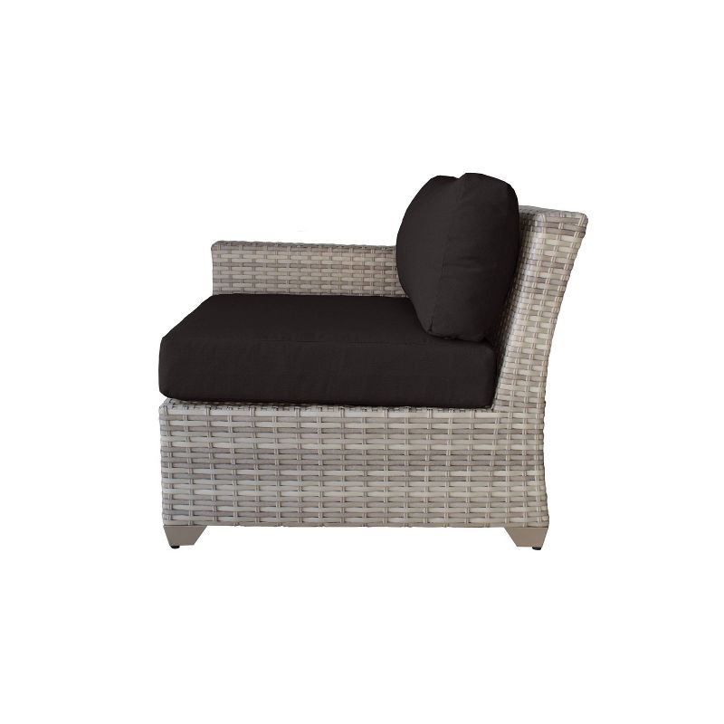 Nolin 7pc Sectional Weathered Brown Frame Sunbrella Spectrum Denim Fabric - La-Z-Boy