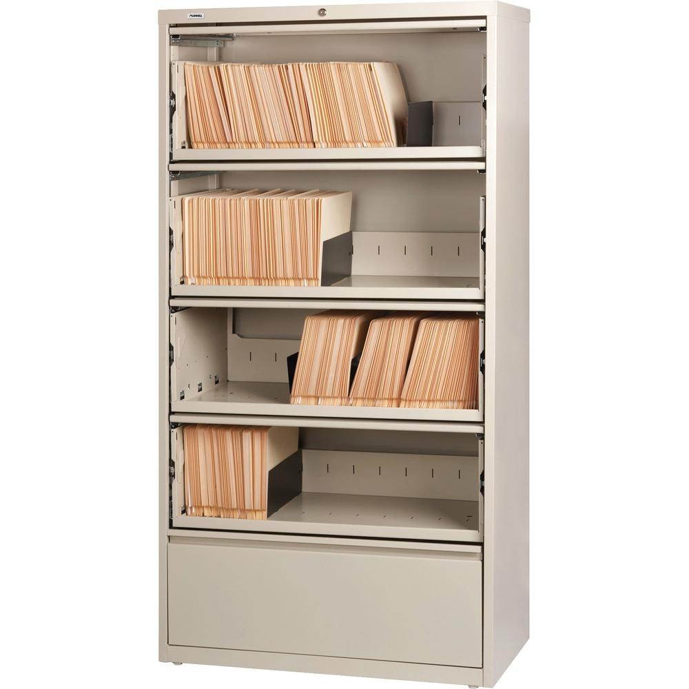 Lorell Lateral File RCD 5-Drawer 36"x18-5/8"x68-3/4" Putty 43512