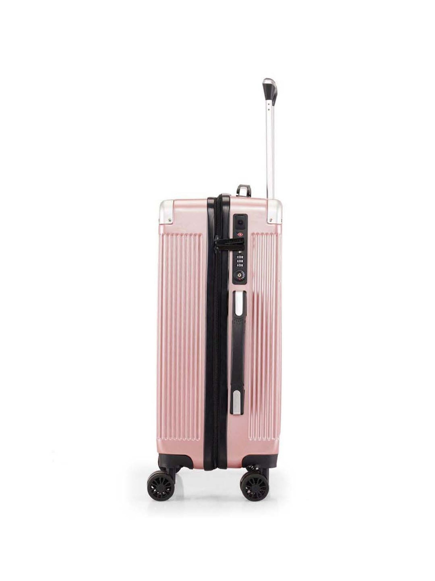 Swiss Brand Geneve Rose Gold Carry-On 4 Wheel Small Hard Trolley 53cm