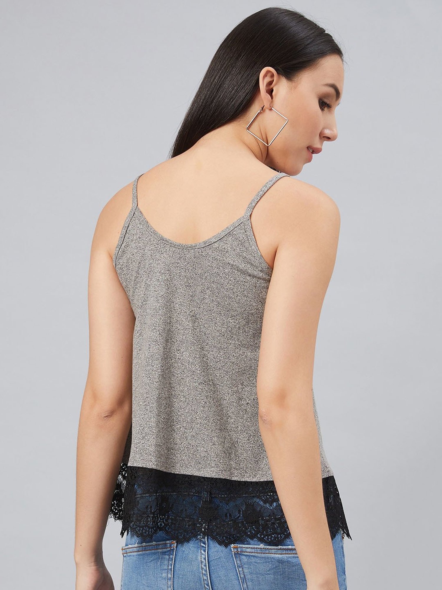 Carlton London Grey Spaghetti Top