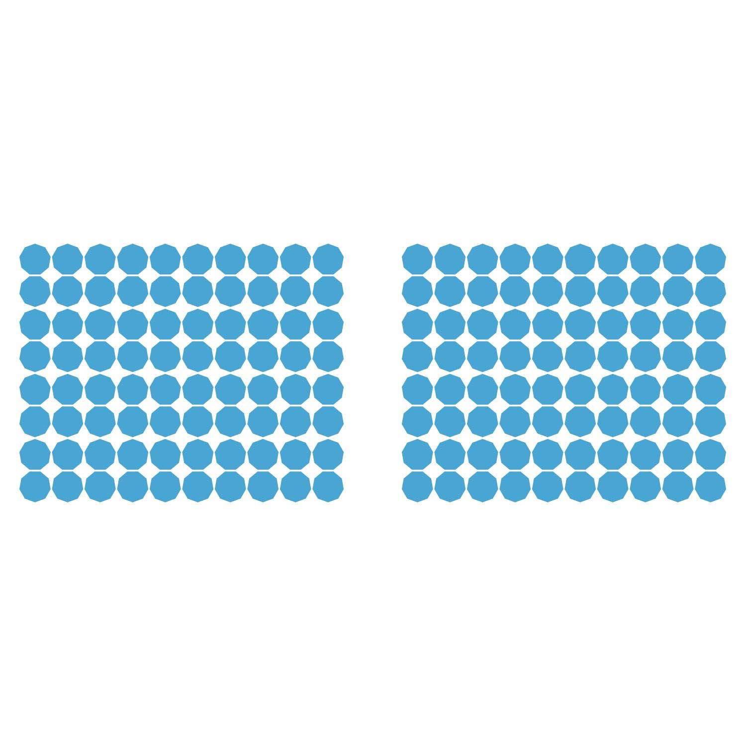 LiteMark 2 Inch Blue Nonagon Decals - Pack of 80