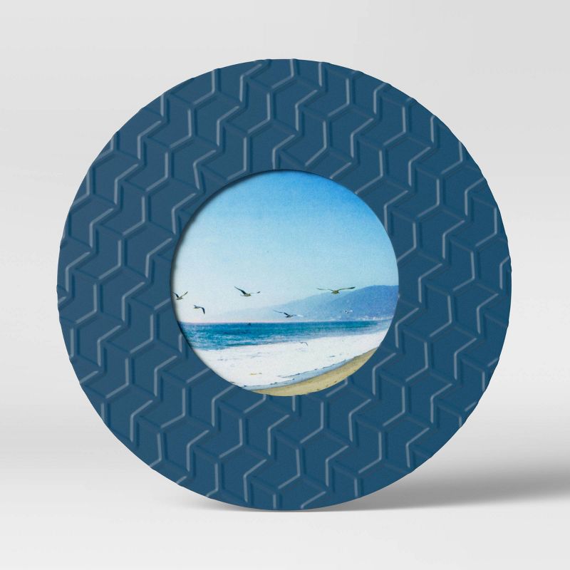 4" x 4" Round Picture Frame Navy - Room Essentials™