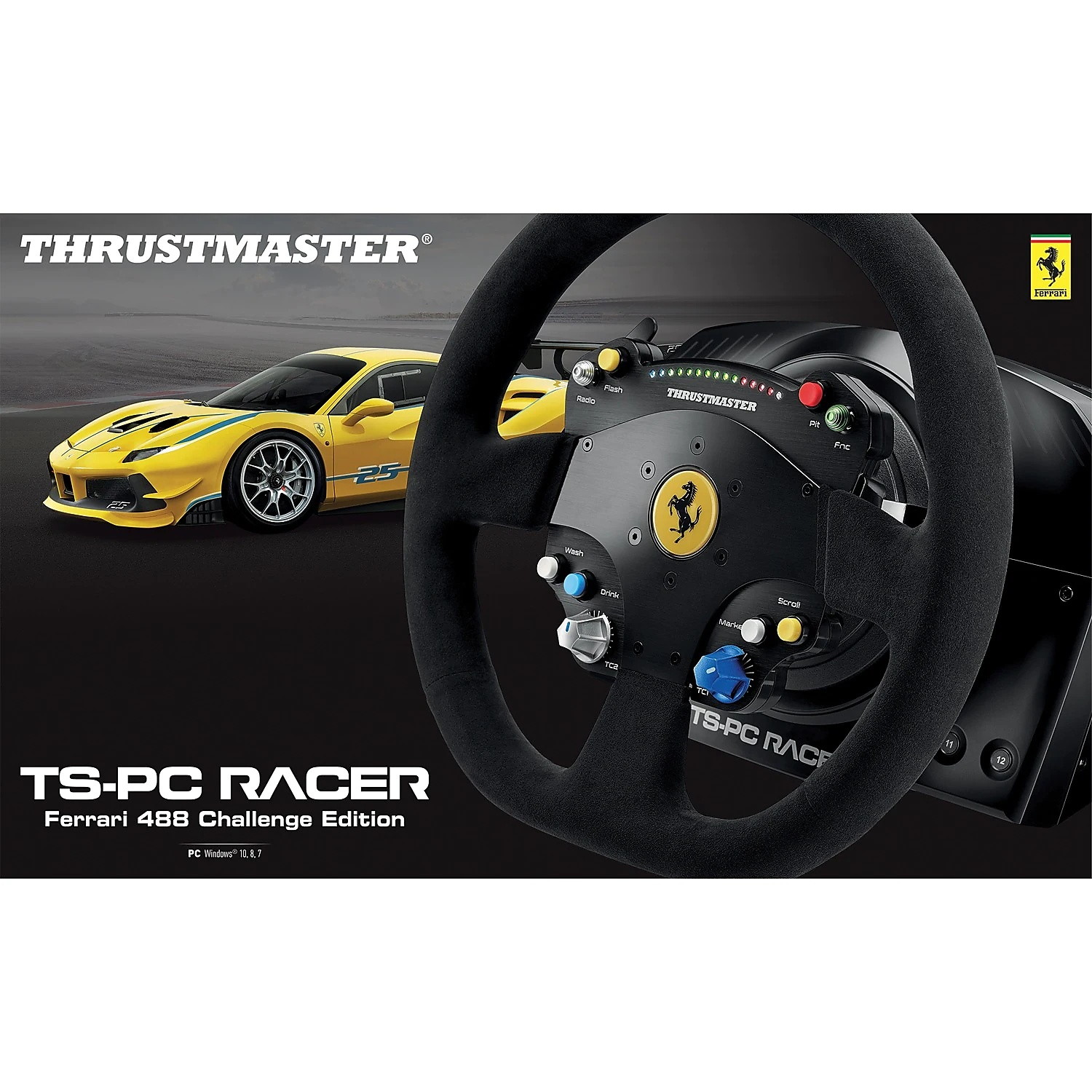ThrustMaster TS-PC RACER Ferrari 488 Challenge Edition - Wheel - wired - for PC
