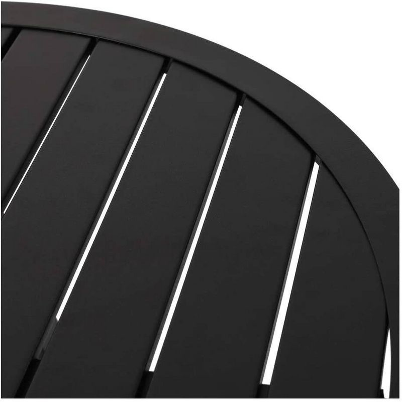 Iron Outdoor Round Bistro Dining Table Black - Nuu Garden