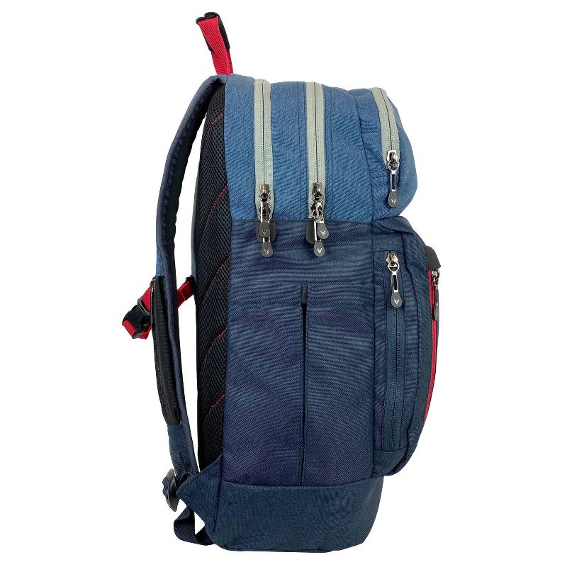 Bondka 20.5" Jumpstreet Backpack - Blue/Black with Red Accent