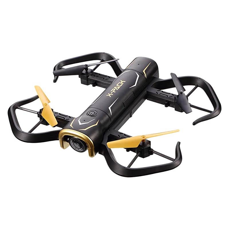 Foldable RC Drone XPack 5 Portable Quadcopter for Beginners and Kids 720P FPV WiFi Camera via App with Headless Mode Altitude Hold 3D Flips One Key TakeOffLanding and 1 Extra Battery