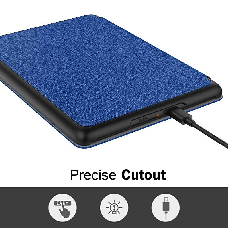 Case Fits Kindle Paperwhite (10th Generation, 2018 Release), Thinnest Lightest Smart Shell Cover with Auto Wake/Sleep for  Kindle Paperwhite 2018 E-Reader - Denim Indigo