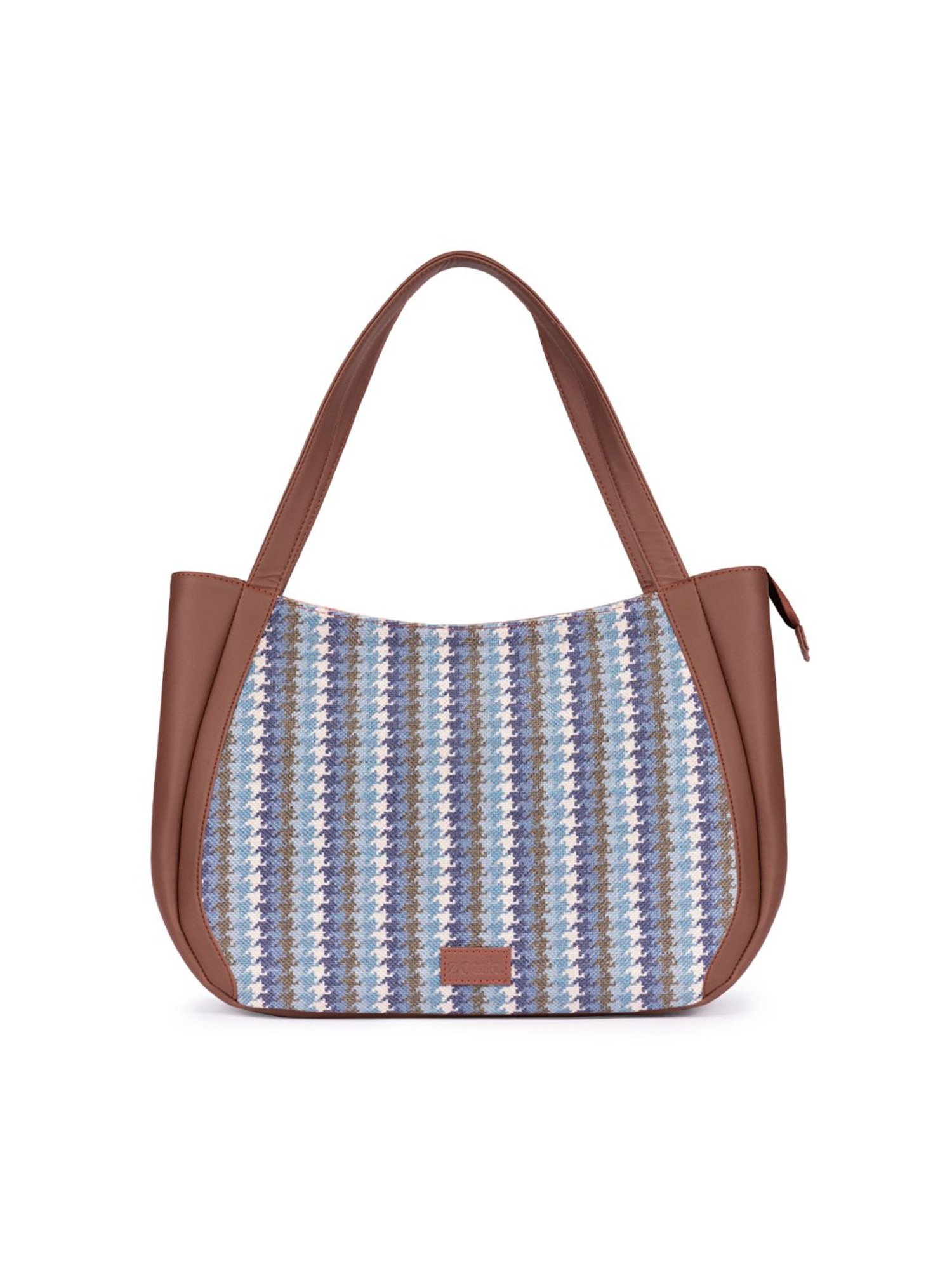 ZOUK Bombay Houndstooth Multicolor Printed Luna Shoulder Bag