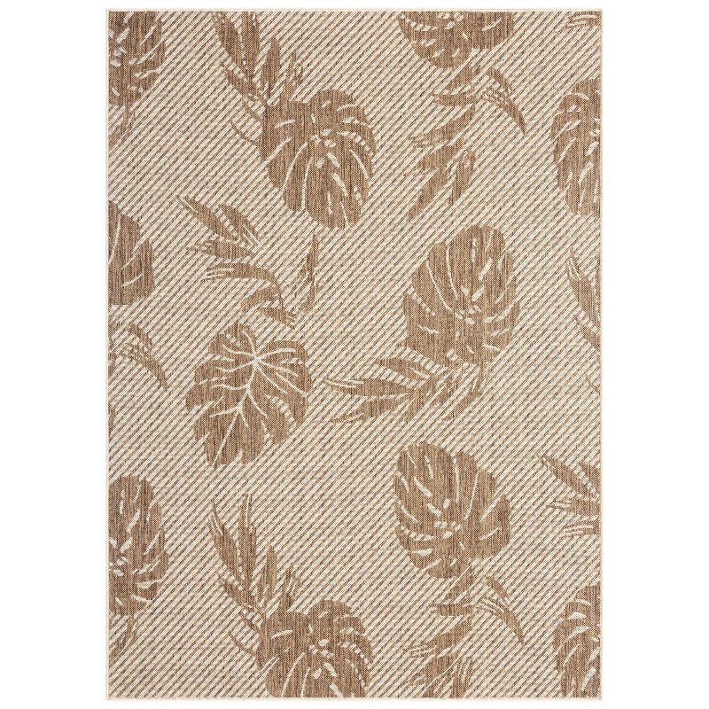 8' x 10' Le Soleil Outdoor Rug Black/Ivory - Linon